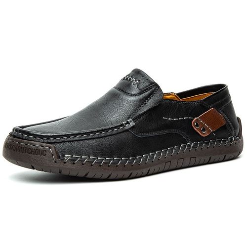Mocassins En Cuir Vritable Faits  La Main Pour Hommes,Chaussures Dcontractes Pour Hommes,Baskets Plates  Enfiler,Grande Taille 38-48,Chaussures De Printemps