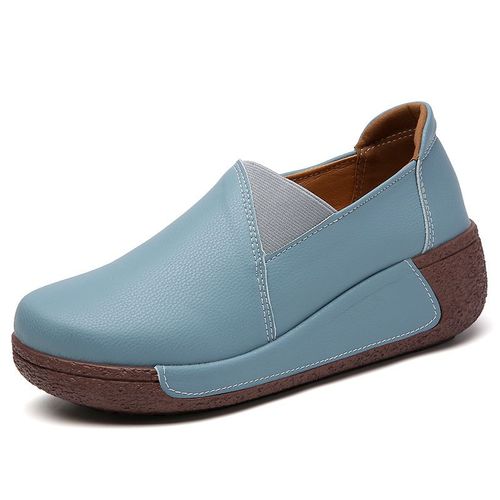 Mocassins En Cuir Vritable Pour Femmes,Chaussures  Plateforme Pour Femmes,Mocassins Parker Ronds,Chaussures Plates Lgres Pour Dames,Baskets Dcontractes D'extrieur - 38
