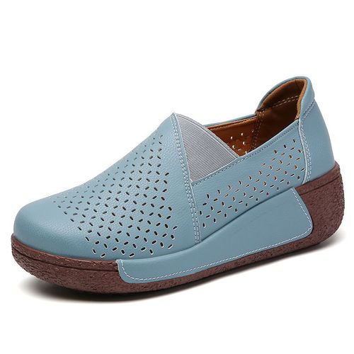 Mocassins En Cuir Vritable Pour Femmes,Chaussures  Plateforme Pour Femmes,Mocassins Parker Ronds,Chaussures Plates Lgres Pour Dames,Baskets Dcontractes D'extrieur - 36
