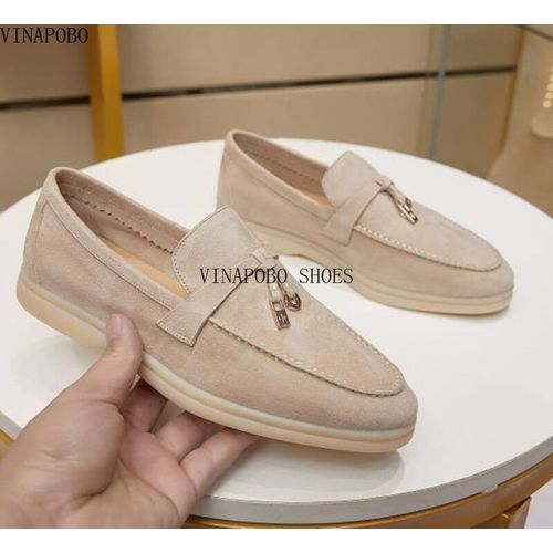 Mocassins En Cuir Vritable Pour Femmes,Chaussures De Marche Plates Dcontractes,Pendentif Pompon,Marque De Luxe,Haute Qualit - 42
