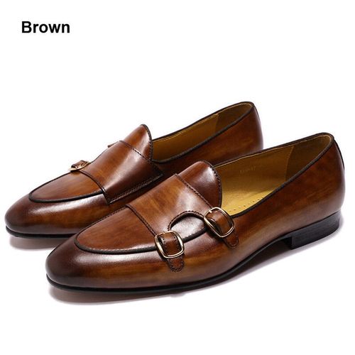 Mocassins En Cuir Vritable Pour Hommes,Chaussures Dcontractes Pour Fte De Mariage,t Et Automne - 10