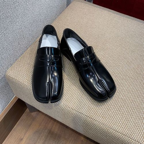 Mocassins En Cuir Vritable Pour Hommes Et Femmes,Chaussures Tabi Unisexes,Split Parker,Chaussures Plates,Sabot De Over,Nouvelle Mode - 35