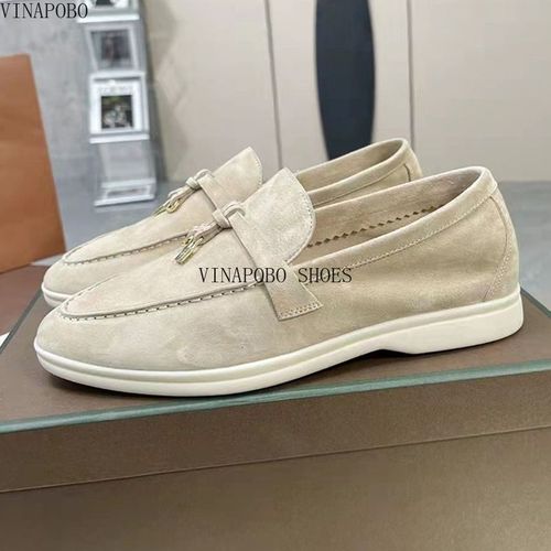 Mocassins En Daim  Bout Rond Pour Femmes,Chaussures Plates Dcontractes,Bord Incrust,Conception De Pendentif En Mtal  Glands,Chaussures De Marche  Enfiler,Haute Qualit - 45