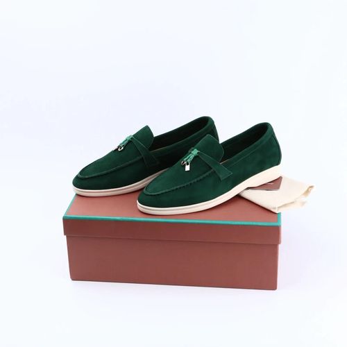 Mocassins En Daim Pour Femmes,Chaussures De Marche D't,Mocassins De Printemps,Mode Dcontracte,Cuir,Pendentif En Mtal,Chaussures Plates,Mules  Enfiler Paresseuses,Automne - 39