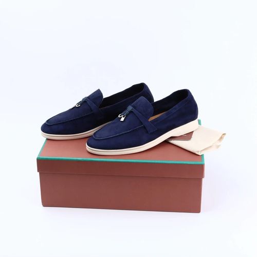 Mocassins En Daim Pour Femmes,Chaussures De Marche D't,Mocassins De Printemps,Mode Dcontracte,Cuir,Pendentif En Mtal,Chaussures Plates,Mules  Enfiler Paresseuses,Automne - 43