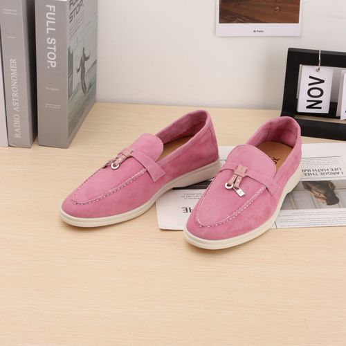 Mocassins En Daim Pour Femmes,Chaussures De Marche D't,Mocassins Dcontracts En Cuir,Chaussures Plates  Pendentif En Mtal,Mules  Enfiler Paresseuses,Mode Printemps Et Automne - 34