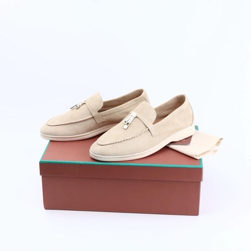 Mocassins En Daim Pour Femmes,Chaussures De Marche D't,Mules  Enfiler Paresseuses,Cuir,Pendentif En Mtal,Chaussures Plates Dcontractes,Mode Printemps Et Automne - 38