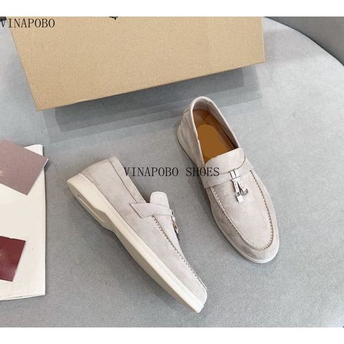 Mocassins En Daim Vritable Pour Femmes,Bord Incrust,Pendentif Pompon,Conception Dcontracte,Chaussures Plates,Slim, Enfiler,Amoureux,Chaussures De Marche - 43
