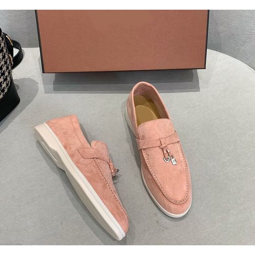 Mocassins En Daim Vritable Pour Femmes,Bord Incrust,Pendentif Pompon,Conception Dcontracte,Chaussures Plates,Slim, Enfiler,Amoureux,Chaussures De Marche - 42