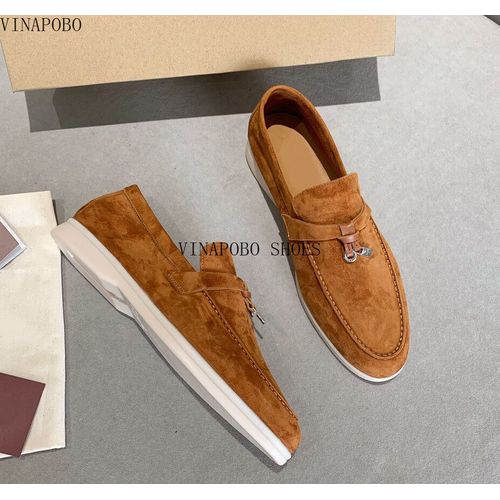 Mocassins En Daim Vritable Pour Femmes,Bord Incrust,Pendentif Pompon,Conception Dcontracte,Chaussures Plates,Slim, Enfiler,Amoureux,Chaussures De Marche - 42