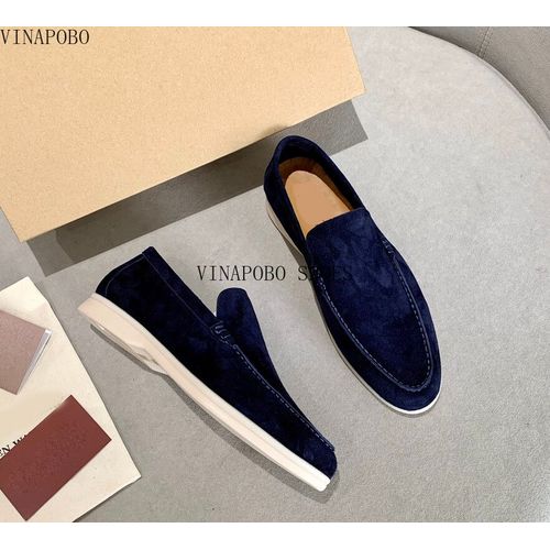 Mocassins En Daim Vritable Pour Femmes,Bord Incrust,Pendentif Pompon,Conception Dcontracte,Chaussures Plates,Slim, Enfiler,Amoureux,Chaussures De Marche - 35