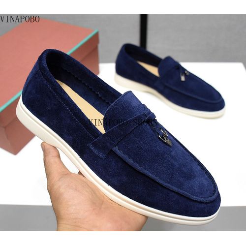 Mocassins En Daim Vritable Pour Hommes,Chaussures Plates,Chaussures De Marche Dcontractes,Multicolore,Qualit,Vtements De Crmonie,Pendentif Pompon,Marque De Crateur - 42