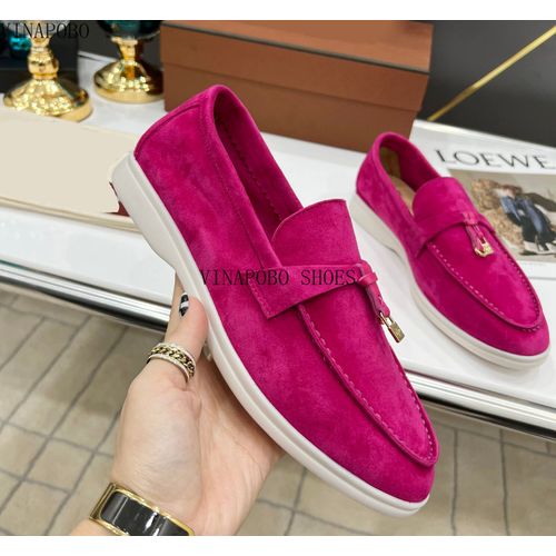 Mocassins En Daim Vritable Pour Hommes,Chaussures Plates,Chaussures De Marche Dcontractes,Multicolore,Qualit,Vtements De Crmonie,Pendentif Pompon,Marque De Crateur - 37