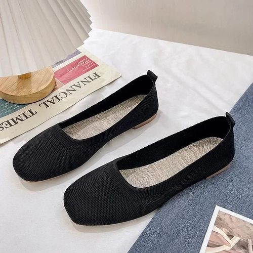 Mocassins En Maille  Enfiler Pour Femme,Ballerines Dcontractes,Souples,Astronomiques,Bateau Peu Profond,Classiques - 37