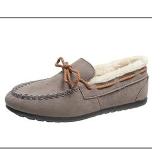 Mocassins En Peluche Pour Femmes,Chaussures Plates Dcontractes,Mocassins Souples Pour Femmes,Chaussures En Coton  Enfiler,Chaud Et Confortable,Hiver - 37