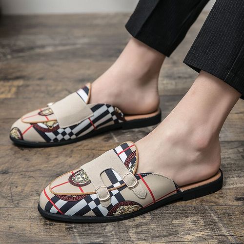 Mocassins En Similicuir Beige Pour Hommes,Chaussures Mules Dcontractes  Enfiler - 40