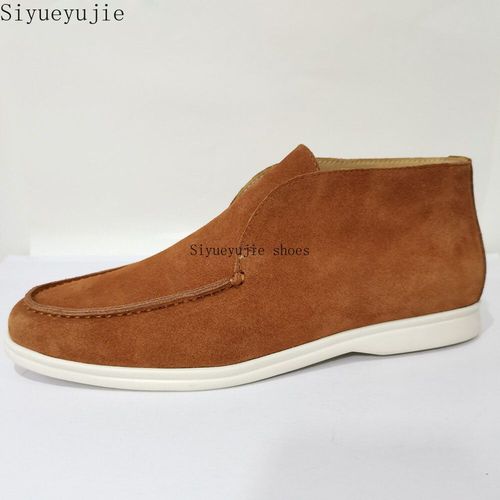 Mocassins Formels En Daim Vritable Pour Femmes,Chaussures  Enfiler,Baskets  Semelle En Caoutchouc,Parker Rond,Ouvert,Dcontract,Marque,Chaussures De Marche,Haute Qualit - 42
