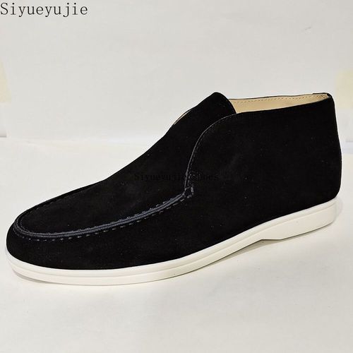 Mocassins Formels En Daim Vritable Pour Femmes,Chaussures  Enfiler,Baskets  Semelle En Caoutchouc,Parker Rond,Ouvert,Dcontract,Marque,Chaussures De Marche,Haute Qualit - 39