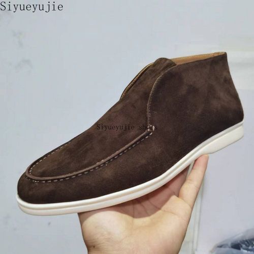 Mocassins Formels En Daim Vritable Pour Femmes,Chaussures  Enfiler,Baskets  Semelle En Caoutchouc,Parker Rond,Ouvert,Dcontract,Marque,Chaussures De Marche,Haute Qualit - 36