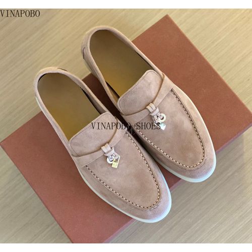 Mocassins Paresseux En Daim Nude Pour Femmes,Chaussures Plates,Dcor En Mtal,Confortables,Conduite,Britannique,Dcontract,Formel,Chaud,Printemps, - 40