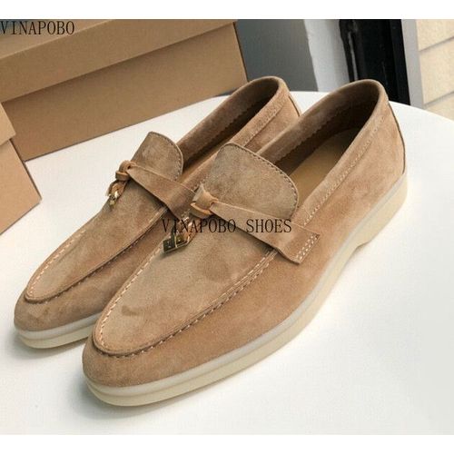 Mocassins Plats  Pampilles Multicolores Pour Femmes,Chaussures  Enfiler,Chaussures Dcontractes,Chaussures De Marche Formelles,Daim De Qualit,Pendentif En Mtal,Confort - 38