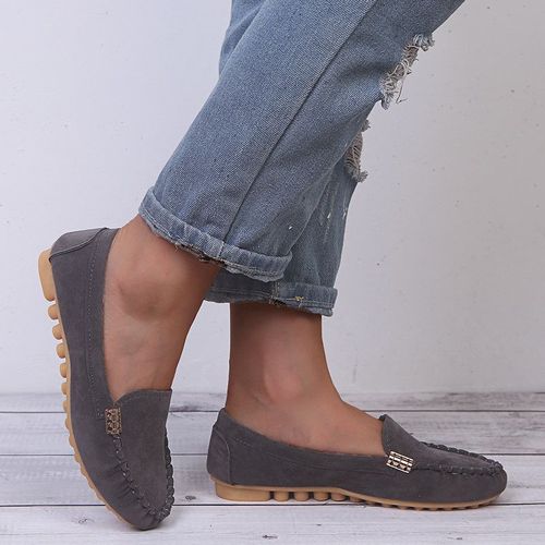 Mocassins Plats Dcontracts En Denim Pour Femme,Chaussures De Grande Taille,Printemps-Automne - 43