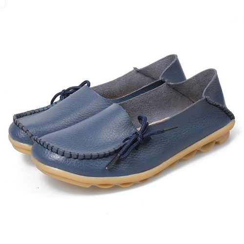 Mocassins Plats En Cuir Naturel Pour Femmes,Chaussures De Conduite Confortables  La Mode, - 40