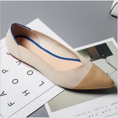 Mocassins Plats Et Pointus Pour Femme,Chaussures De Travail Confortables Et Respirantes, La Mode,Collection Automne Printemps - 38
