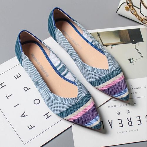 Mocassins Plats Et Pointus Pour Femme,Chaussures De Travail Confortables Et Respirantes, La Mode,Collection Automne Printemps - 35
