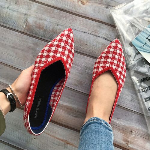 Mocassins Plats Et Pointus Pour Femme,Chaussures De Travail Confortables Et Respirantes, La Mode,Collection Automne Printemps - 36