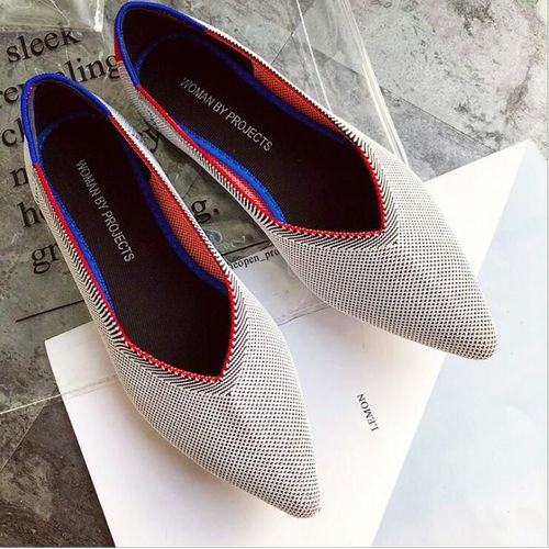 Mocassins Plats Et Pointus Pour Femme,Chaussures De Travail Confortables Et Respirantes, La Mode,Collection Automne Printemps - 39