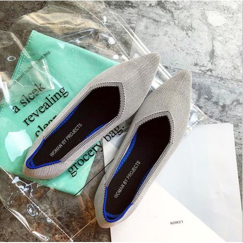 Mocassins Plats Et Pointus Pour Femme,Chaussures De Travail Confortables Et Respirantes, La Mode,Collection Automne Printemps - 39
