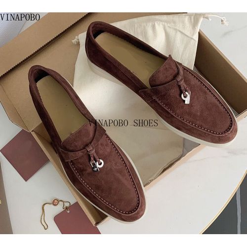 Mocassins Plats Multicolores En Daim Pour Enfants,Chaussures  Enfiler Pour Femmes,Chaussures De Marche D'affaires Formelles,Piste D't,Haute Qualit - 36