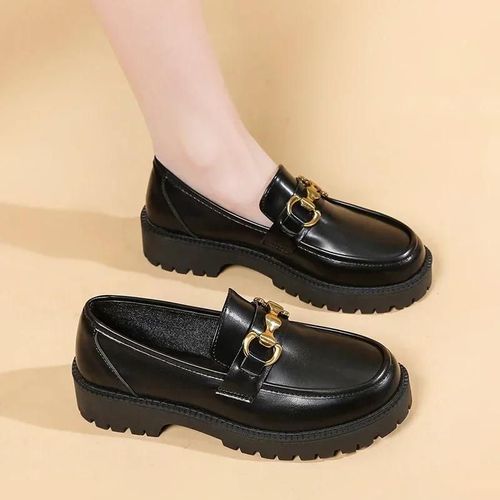 Mocassins Ronds Dcontracts Pour Femmes,Chaussures En Caoutchouc Solide Pour Dames,Chaussures Plates  Enfiler,Mode Printemps Et Automne,2024 - 40