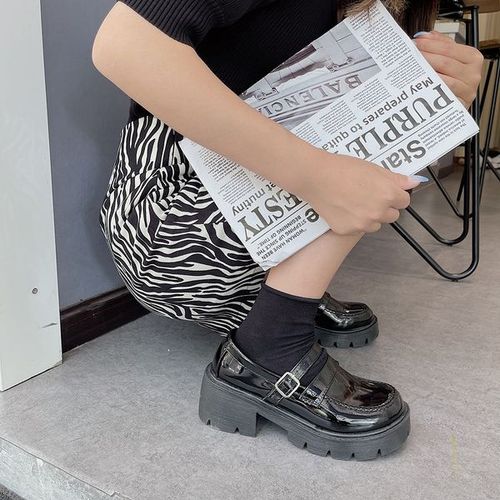 Mocassins Ronds Noirs Avec Fourrure Pour Femme,Baskets Dcontractes,Oxfords,Sabots,Plateforme,Automne - 40