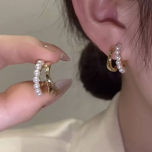 Mode Rose Tulipe Perle Boucles D'oreilles lgance Simple Queue De Poisson Fleur Coeur Boucles D'oreilles Pour Les Femmes Filles Fte D't Bijoux Cadeaux