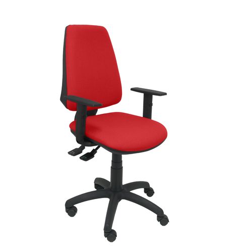 Modle 14sbali350b10 Cp Chaise De Bureau Ergonomique Avec Mcanisme Synchrone Et Rglable En Hauteur Assise Et Dossier Rembourrs En Tissu Bali De Couleur Rouge (Bras Rglable Inclus)