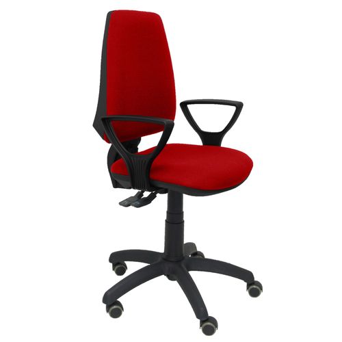 Modle 14sbali350bgolfrp Cp Chaise De Bureau Ergonomique Avec Mcanisme Synchrone, Rglable En Hauteur Et Roues De Parquet Assise Et Dossier Rembourrs En Tissu Bali De Couleur Rouge (Bras Fixes Inclus)