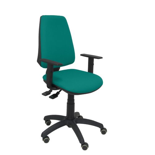 Modle 14sbali39b10rp Cp Chaise De Bureau Ergonomique Avec Mcanisme Synchrone, Rglable En Hauteur Et Roues De Parquet Assise Et Dossier Rembourrs En Tissu Bali De Couleur Vert Clair (Bras Rglable Inclus)