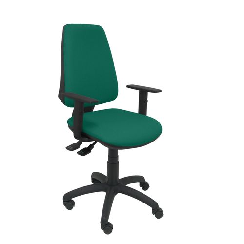 Modle 14sbali456b10 Cp Chaise De Bureau Ergonomique Avec Mcanisme Synchrone Et Rglable En Hauteur Assise Et Dossier Rembourrs En Tissu Bali De Couleur Vert (Bras Rglable Inclus)