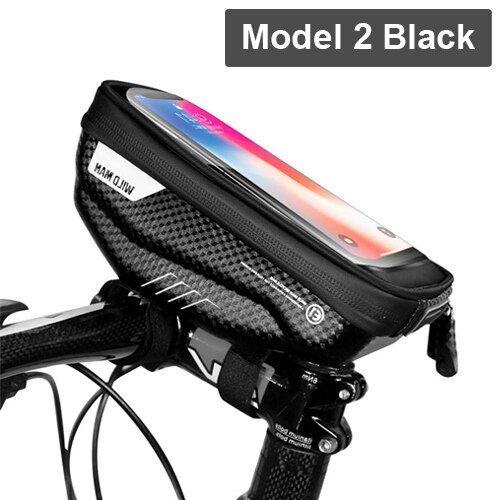 Modle 2 Noir - Sac De Vlo Pour cran Tactile, Housse Wild Man tanche, De Tube Suprieur, Avec Support De Tlphone Portable  Affichage De 6,5 Pouces