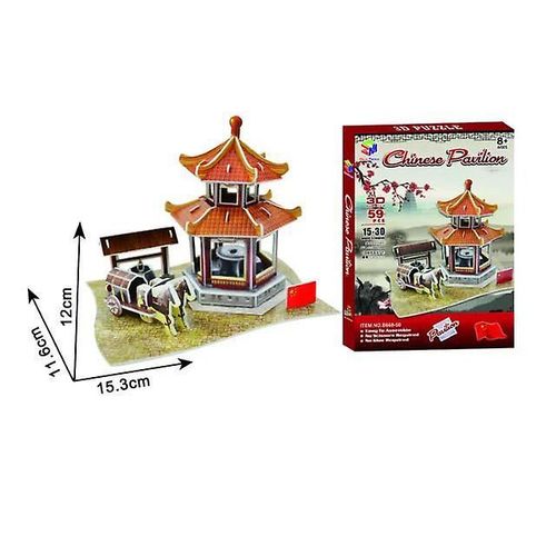 Modle Architectural De Renomme Mondiale En Carton, Puzzle Tridimensionnel 3d, Jouets Cratifs  Assembler Pour Enfants, Pavillon Ancien Chinois