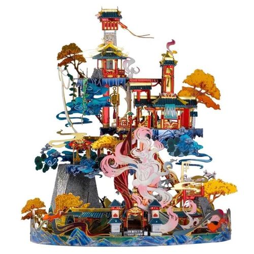 Modle D'assemblage 3d En Mtal-Puzzle Diy De La Maison De La Fe Renarde Ancienne Par