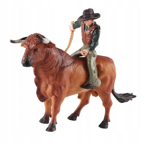 Modle de ferme de simulation Figurine ducative de monte de taureau Vache orange debout