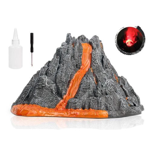 Modle De Volcan De Simulation, Train De Lumire Rouge, Modle De Dinosaure, Accessoires De Jouet, Disposition De Table De Sable