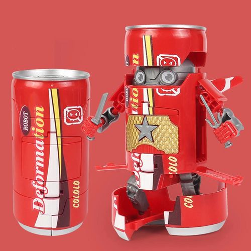 Modle Jouet Coca-Cola Canettes Design Interaction Parent-Enfant Jouet ducatif Robot Guerrier Modle Dformation Jouet Garons Gifts_Orange