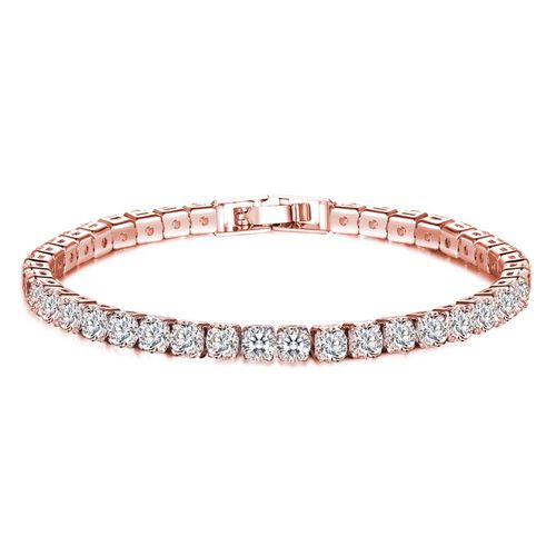 Modeles De Vente Chaude Une Range, Deux Ranges Et Trois Ranges Pleines De Bracelets De Couple De Zircon De Diamants Mode Cadeaux De Bijoux De Vente Chaude-1 Range Or Rose