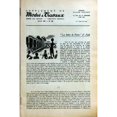 Modes Et Travaux N 680 Du 01/08/1957 - Supplement La Lettre De Paris D'aout - La Calabre Par Maria Brandon-Albini