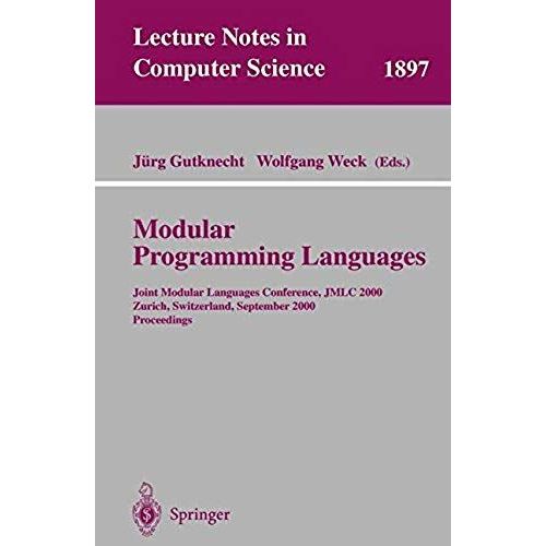 Modular Programming Languages    Format Broch 