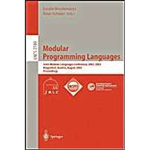 Modular Programming Languages   de Lszl Bszrmnyi  Format Broch 